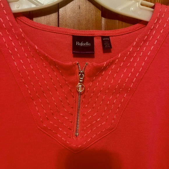 Rafaella Super Soft Top with Zipper Detail - Petite Large - Picture 2 of 5